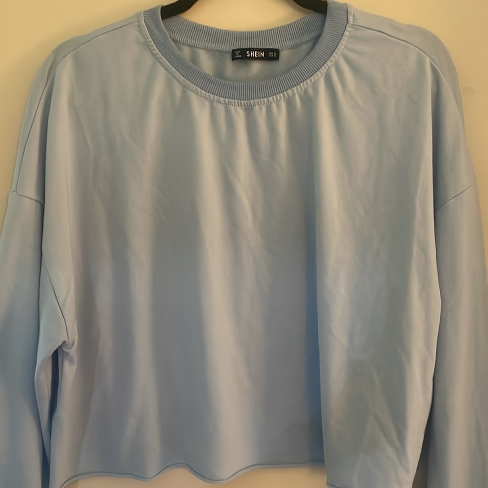 Baby Blue Cropped Long Sleeve - Picture 2 of 2